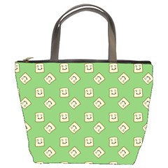 Happy Toast Green Bucket Bag by snowwhitegirl