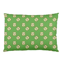 Happy Toast Green Pillow Case by snowwhitegirl