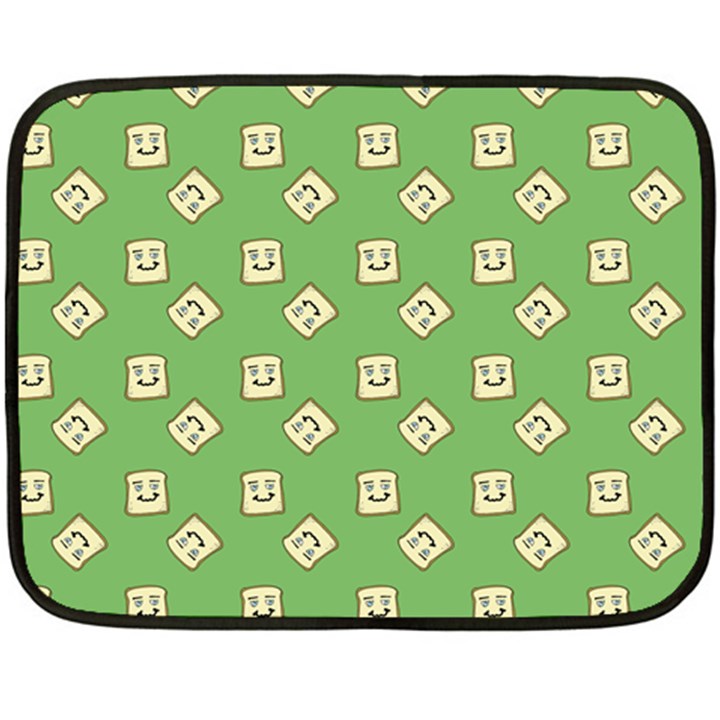 Happy Toast Green Fleece Blanket (Mini)