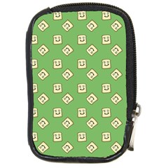 Happy Toast Green Compact Camera Leather Case by snowwhitegirl