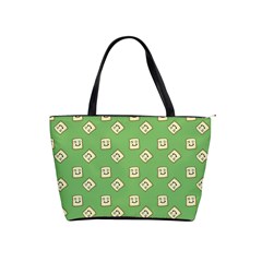 Happy Toast Green Classic Shoulder Handbag