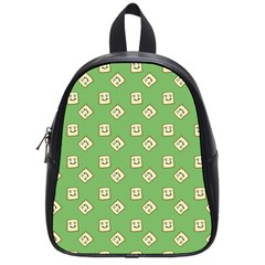 Happy Toast Green School Bag (small) by snowwhitegirl