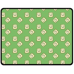 Happy Toast Green Fleece Blanket (medium)  by snowwhitegirl