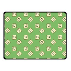 Happy Toast Green Fleece Blanket (small) by snowwhitegirl