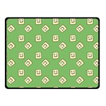 Happy Toast Green Fleece Blanket (Small) 50 x40  Blanket Front