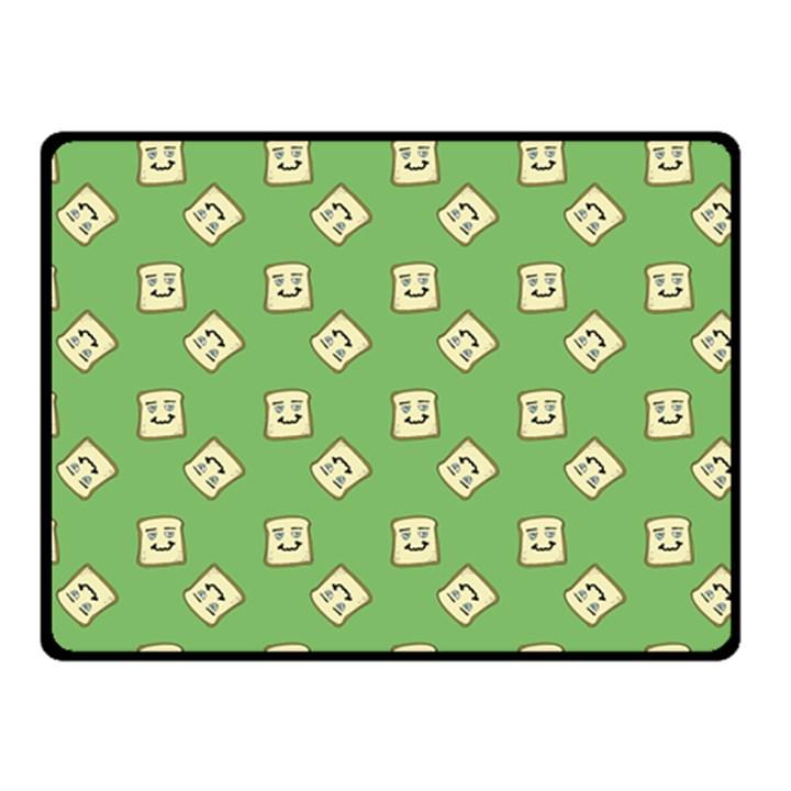 Happy Toast Green Fleece Blanket (Small)