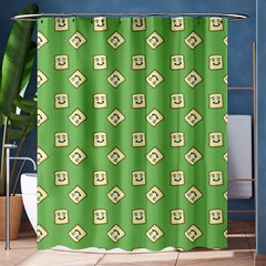 Happy Toast Green Shower Curtain 60  X 72  (medium)  by snowwhitegirl