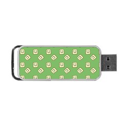 Happy Toast Green Portable Usb Flash (two Sides) by snowwhitegirl