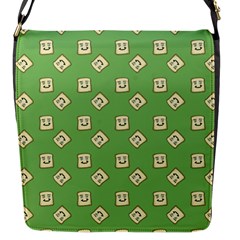 Happy Toast Green Flap Closure Messenger Bag (s) by snowwhitegirl