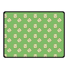 Happy Toast Green Double Sided Fleece Blanket (small)  by snowwhitegirl