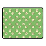 Happy Toast Green Double Sided Fleece Blanket (Small)  45 x34  Blanket Front