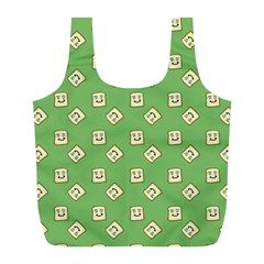 Happy Toast Green Full Print Recycle Bag (l) by snowwhitegirl