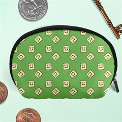 Happy Toast Green Accessory Pouch (large) by snowwhitegirl