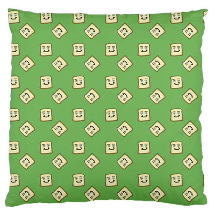 Happy Toast Green Standard Flano Cushion Case (One Side)