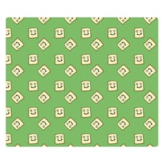 Happy Toast Green Double Sided Flano Blanket (small)  by snowwhitegirl