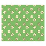 Happy Toast Green Double Sided Flano Blanket (Small)  50 x40  Blanket Front