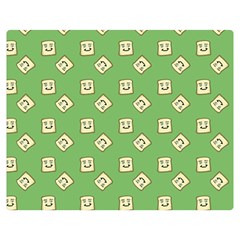 Happy Toast Green Double Sided Flano Blanket (medium)  by snowwhitegirl