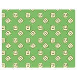 Happy Toast Green Double Sided Flano Blanket (Medium)  60 x50  Blanket Front