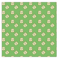 Happy Toast Green Large Satin Scarf (square) by snowwhitegirl