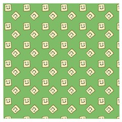 Happy Toast Green Wooden Puzzle Square by snowwhitegirl