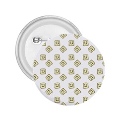 Happy Toast White 2.25  Buttons