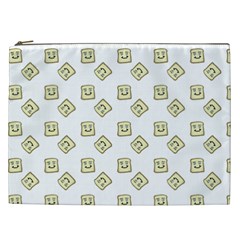 Happy Toast White Cosmetic Bag (XXL)