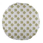 Happy Toast White Large 18  Premium Flano Round Cushions Back