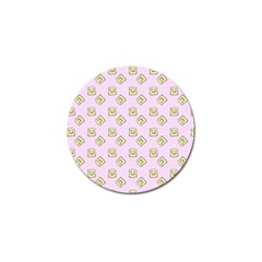 Happy Toast Pink Golf Ball Marker by snowwhitegirl