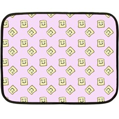 Happy Toast Pink Double Sided Fleece Blanket (mini)  by snowwhitegirl