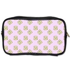 Happy Toast Pink Toiletries Bag (two Sides) by snowwhitegirl