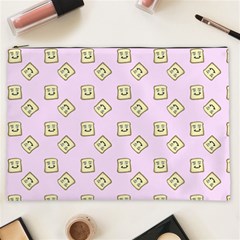 Happy Toast Pink Cosmetic Bag (xxl) by snowwhitegirl