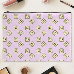 Happy Toast Pink Cosmetic Bag (xxxl) by snowwhitegirl