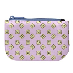 Happy Toast Pink Large Coin Purse by snowwhitegirl