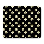 Happy Toast Black Large Mousepads Front