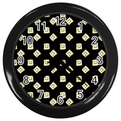 Happy Toast Black Wall Clock (black) by snowwhitegirl