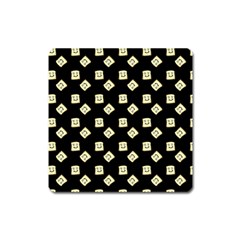 Happy Toast Black Square Magnet by snowwhitegirl