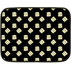 Happy Toast Black Fleece Blanket (mini) by snowwhitegirl