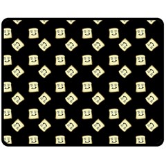 Happy Toast Black Fleece Blanket (medium)  by snowwhitegirl