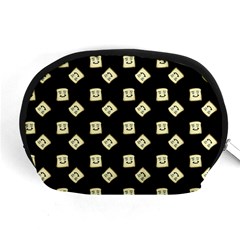 Happy Toast Black Accessory Pouch (medium)