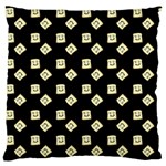 Happy Toast Black Large Flano Cushion Case (Two Sides) Front