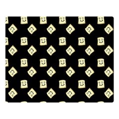 Happy Toast Black Double Sided Flano Blanket (large)  by snowwhitegirl