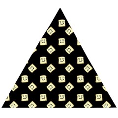 Happy Toast Black Wooden Puzzle Triangle