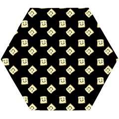 Happy Toast Black Wooden Puzzle Hexagon