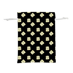 Happy Toast Black Lightweight Drawstring Pouch (s) by snowwhitegirl