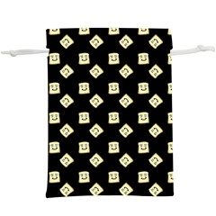 Happy Toast Black  Lightweight Drawstring Pouch (xl) by snowwhitegirl