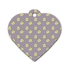 Happy Toast Grey Dog Tag Heart (one Side) by snowwhitegirl