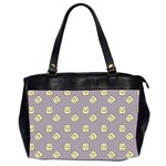 Happy Toast Grey Oversize Office Handbag (2 Sides) Front