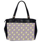 Happy Toast Grey Oversize Office Handbag (2 Sides) Back