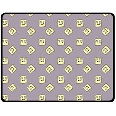 Happy Toast Grey Fleece Blanket (medium)  by snowwhitegirl