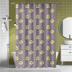 Happy Toast Grey Shower Curtain 48  X 72  (small) 